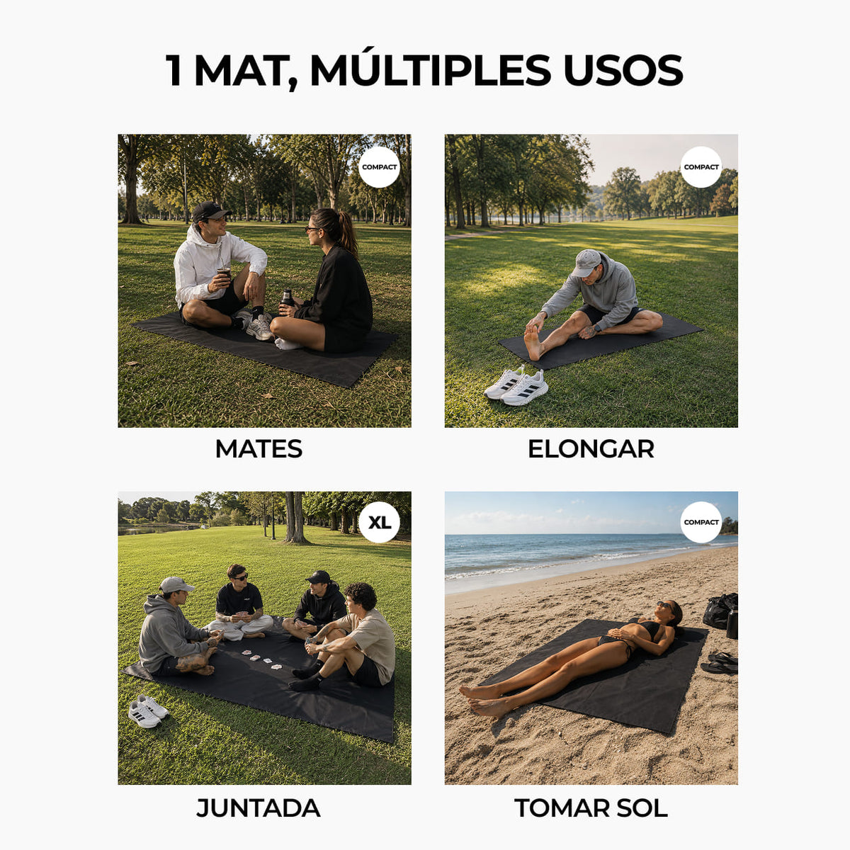 Mat lona impermeable plegable de bolsillo Peaks® (+ estacas)