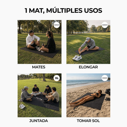 Mat lona impermeable plegable de bolsillo Peaks® (+ estacas)
