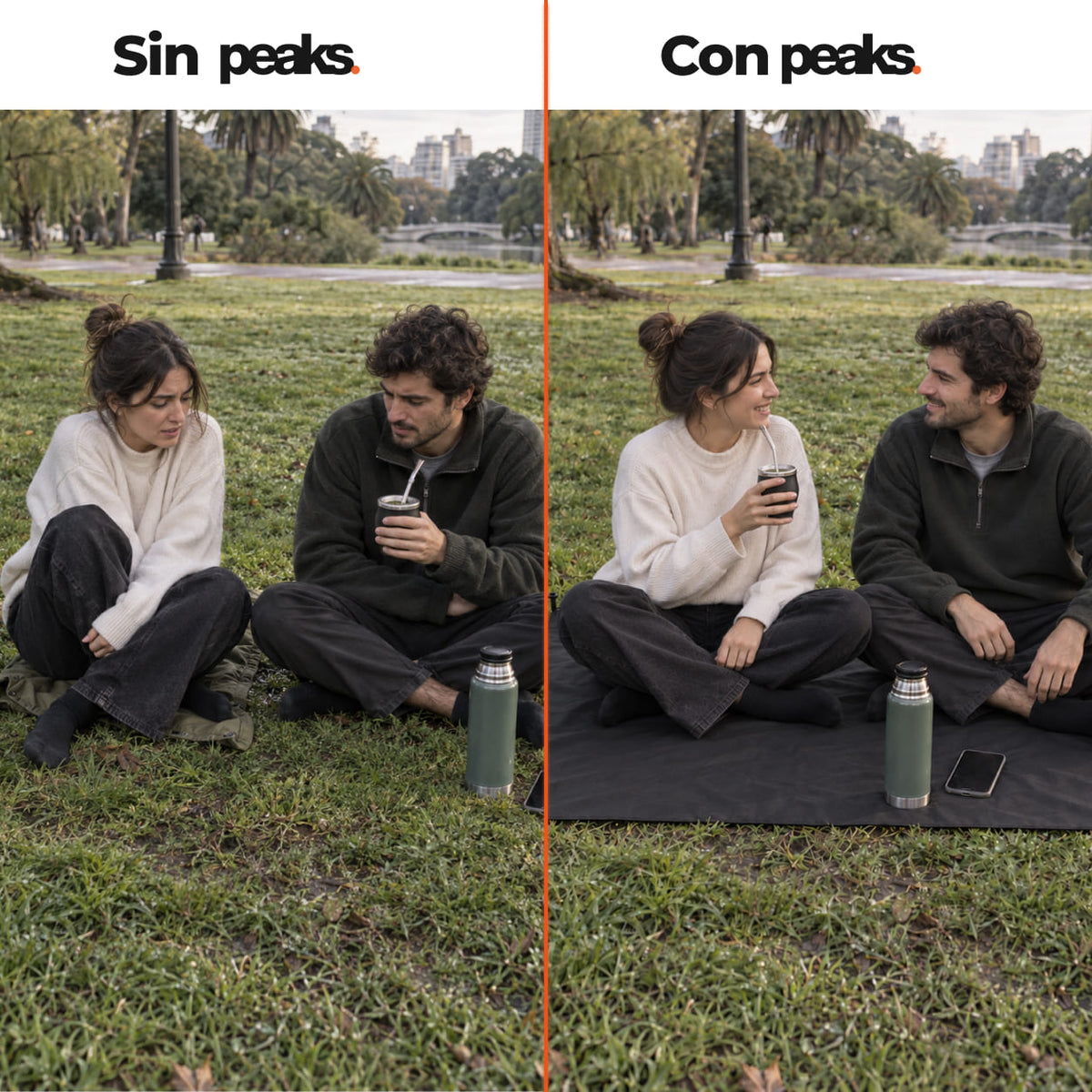 Mat lona impermeable plegable de bolsillo Peaks® (+ estacas)