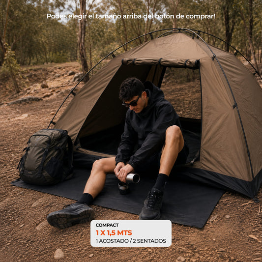 Mat lona impermeable plegable de bolsillo Peaks® (+ estacas)