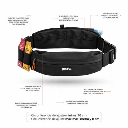 Cinturón deportivo Peaks® ergonómico Anti-Rebote Impermeable P5