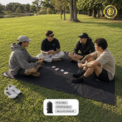 Mat lona impermeable plegable de bolsillo Peaks® (+ estacas)