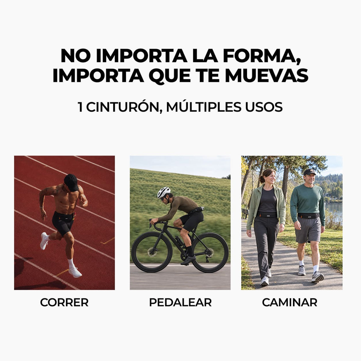 Cinturón deportivo Peaks® ergonómico Anti-Rebote Impermeable P5