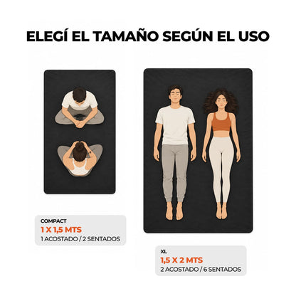 Mat lona impermeable plegable de bolsillo Peaks® (+ estacas)