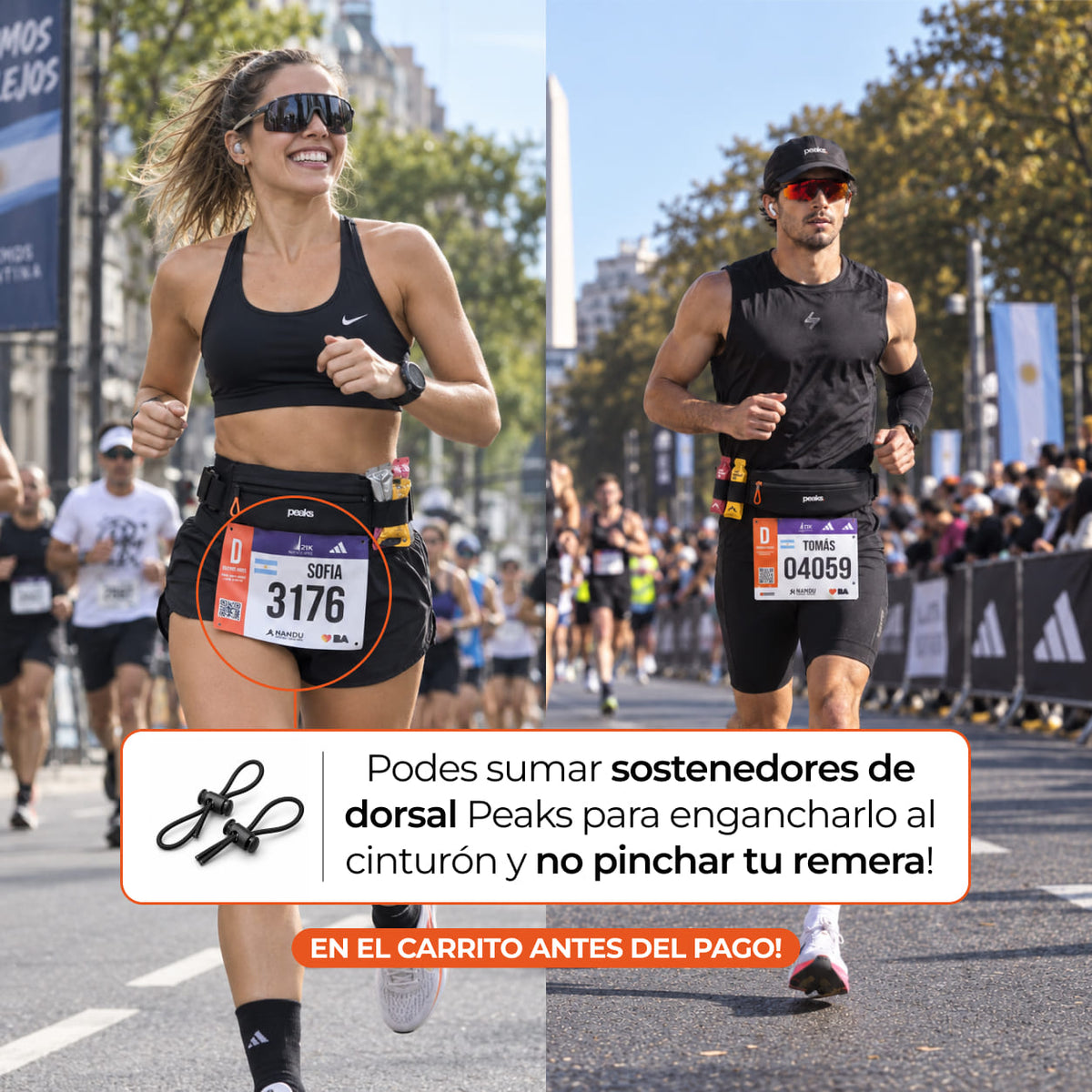 Cinturón deportivo Peaks® ergonómico Anti-Rebote Impermeable P5