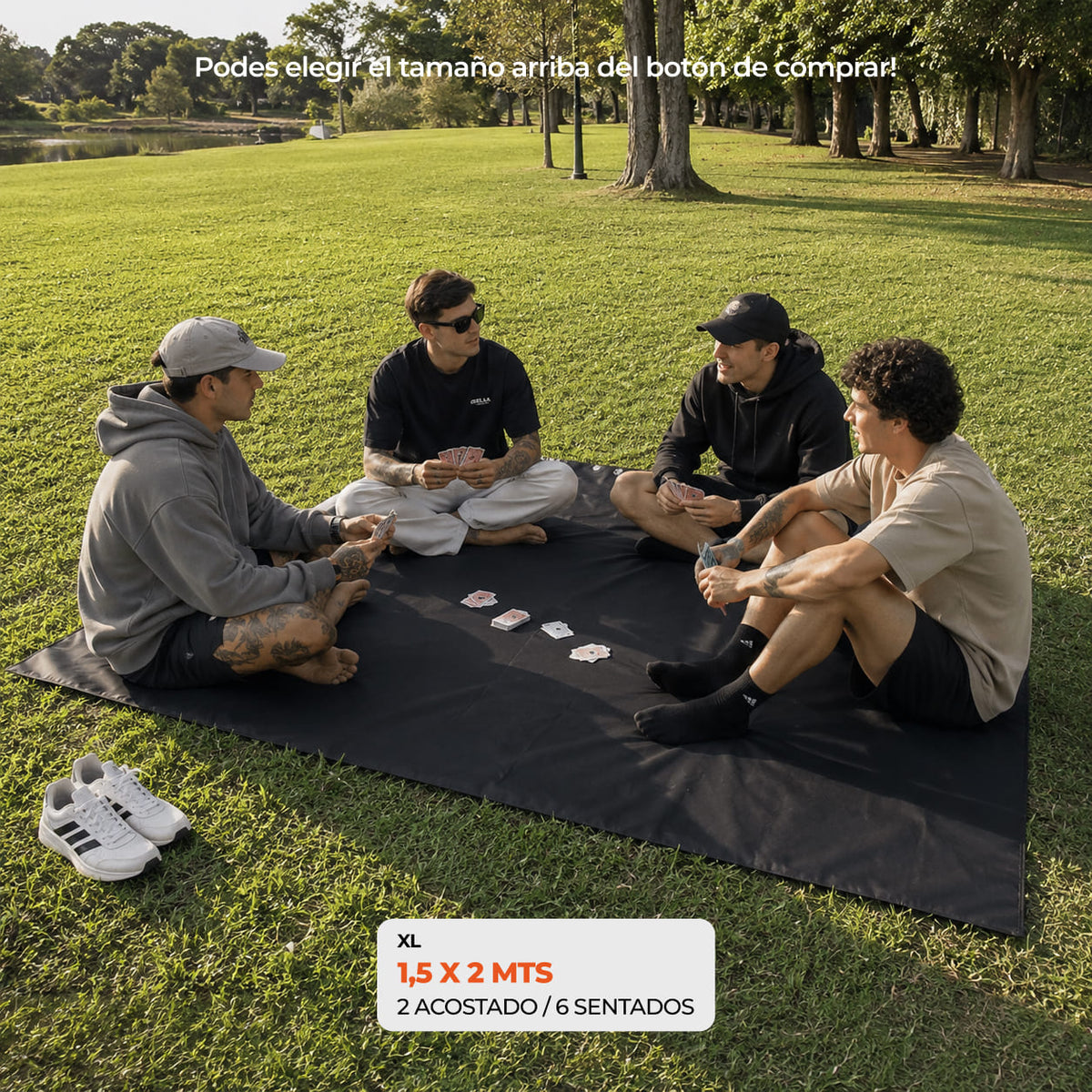 Mat lona impermeable plegable de bolsillo Peaks® (+ estacas)