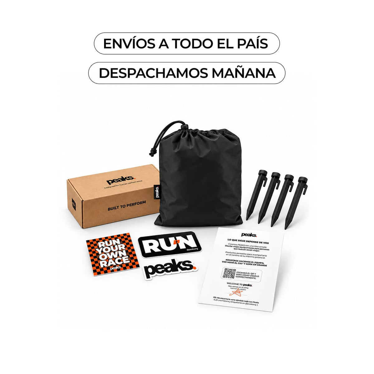 Mat lona impermeable plegable de bolsillo Peaks® (+ estacas)